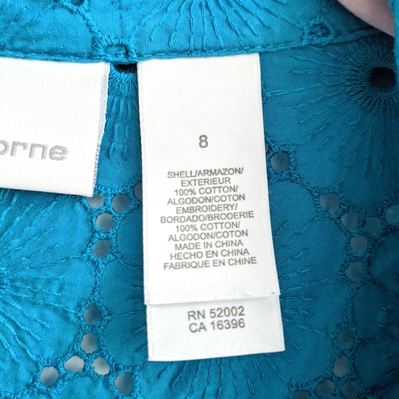 Liz Claiborne button up 3/4 crochet cardigan size 8 - Picture 5 of 8